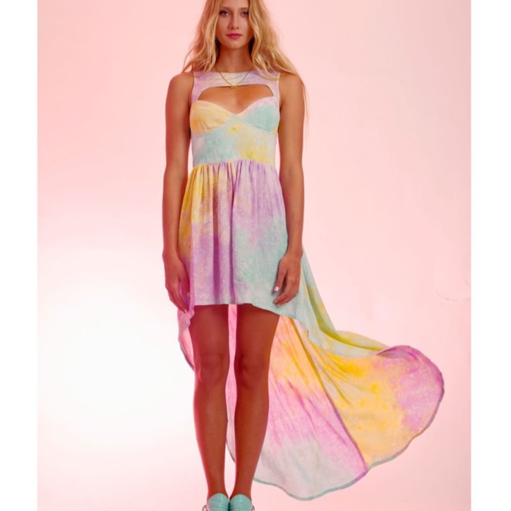 This is a love song tie dye bustier maxi dress